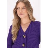 DreiMaster - Vintage - Gebreid Vest - Donkerlila