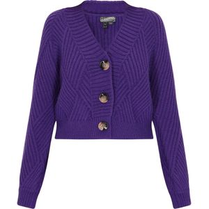 DreiMaster - Vintage - Gebreid Vest - Donkerlila