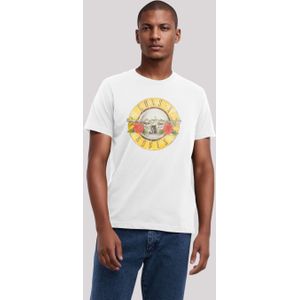 F4NT4STIC Shirt 'Guns 'n' Roses Vintage Bullet Logo'  geel / rood / wit