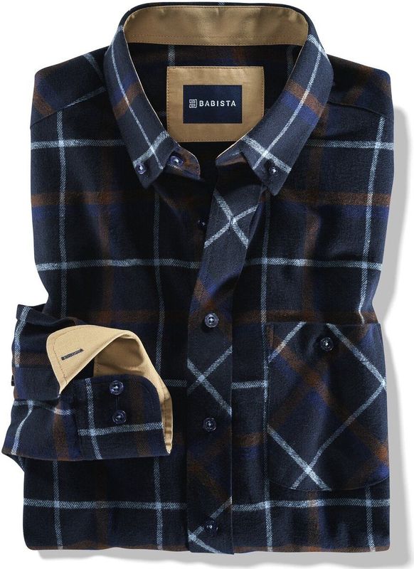 BABISTA - MILANTARA - Overhemd - Donkerblauw - Geruit