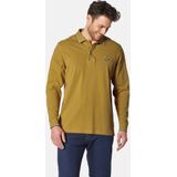 Poloshirt - Donkergeel - MILANVETZO - Lange Mouwen