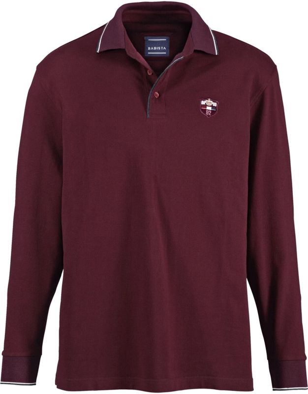 Poloshirt - Donkerrood - MILANVETZO - Lange Mouwen