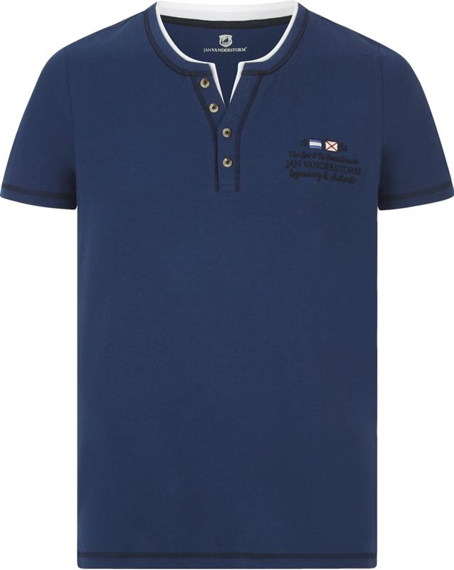 Jan Vanderstorm herren T-Shirt - 52/54 - koningsblauw