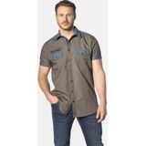 Jan Vanderstorm - Overhemd - Beige - Comfort Fit - Halve Mouw