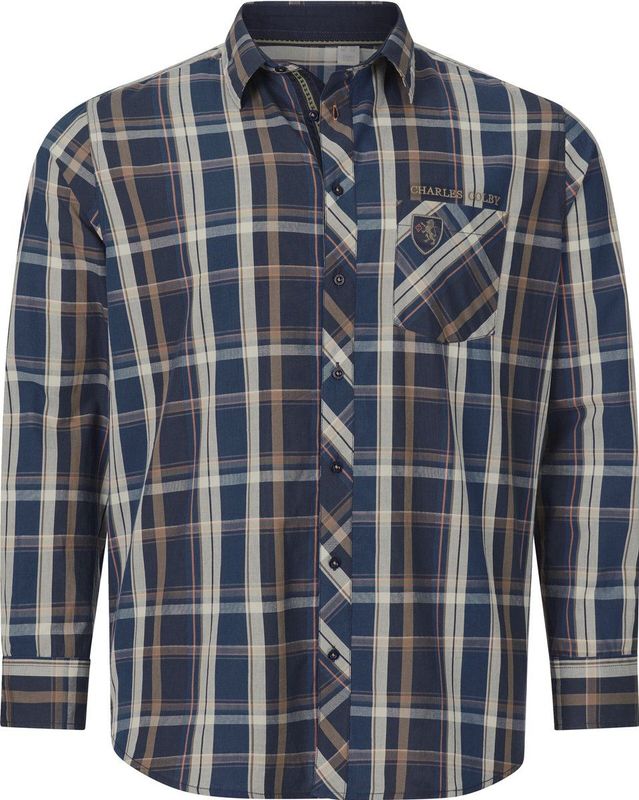 DUKE - THORNEY - Overhemd - Blauw - Geruit