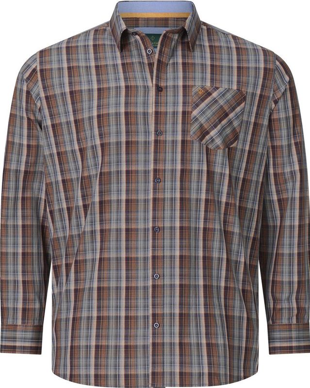 DUKE - MALACHAI - Overhemd - Donkerrood - Geruit