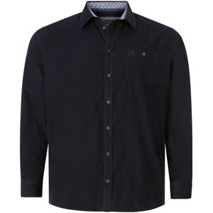 Charles Colby - Duke Nilson - Corduroy Overhemd - Donkerblauw - +Comfort Fit