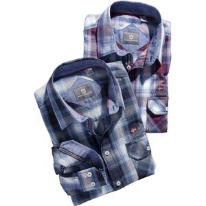 Jan Vanderstorm - KAITAR - Overhemd - Blauw - 100% Katoen - +Fit Collectie