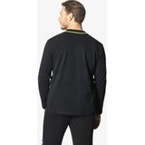 Jan Vanderstorm herren Poloshirt Met Lange Mouwen - 56/58 - zwart