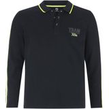Jan Vanderstorm herren Poloshirt Met Lange Mouwen - 56/58 - zwart