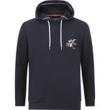 Jan Vanderstorm Hooded Sweatshirt donkerblauw, Effen