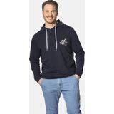 Jan Vanderstorm Hooded Sweatshirt donkerblauw, Effen