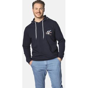 Jan Vanderstorm Hooded Sweatshirt donkerblauw, Effen