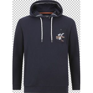 Jan Vanderstorm Hooded Sweatshirt donkerblauw, Effen