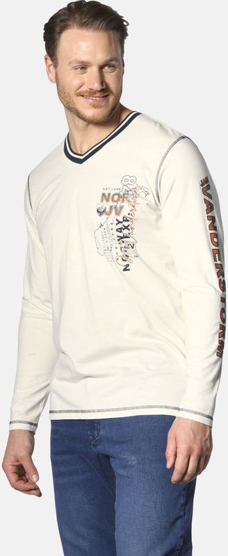 Jan Vanderstorm - RAGNHILD - Shirt - Wolwit - Lange Mouwen