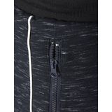 COSIMERRI - Joggingbroek - Donkerblauw Melange - Fijn Gemêleerd Patroon - Ritszakken