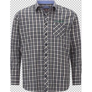 Jan Vanderstorm - Bjornman - Overhemd - Groen - Zwart - Wit - Lange Mouw - Comfort Fit