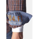 Jan Vanderstorm - Bjornman - Overhemd - Oranje/Zwart/Wit - Lange Mouw - Comfort Fit