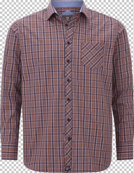 Jan Vanderstorm - Bjornman - Overhemd - Oranje/Zwart/Wit - Lange Mouw - Comfort Fit