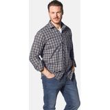 Jan Vanderstorm - Overhemd - Donkerblauw - Bjornman - Geruit - Lange Mouw