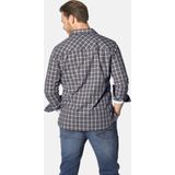 Jan Vanderstorm - Overhemd - Donkerblauw - Bjornman - Geruit - Lange Mouw