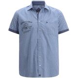 Jan Vanderstorm - KJETTIL - Overhemd - Blauw - Korte Mouwen - Comfort Fit