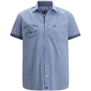 Jan Vanderstorm - KJETTIL - Overhemd - Blauw - Korte Mouwen - Comfort Fit