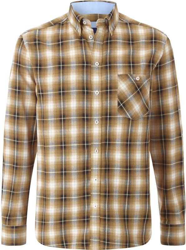 Overhemd - Geel - BARBITANTI - Geruit