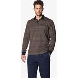 ALRENTI - Poloshirt - Lichtbruin Melange - Lange Mouwen - Strijkvrij en Ademend