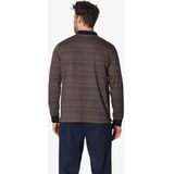 ALRENTI - Poloshirt - Lichtbruin Melange - Lange Mouwen - Strijkvrij en Ademend