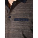 ALRENTI - Poloshirt - Lichtbruin Melange - Lange Mouwen - Strijkvrij en Ademend