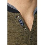 Shirt - OLINDONI - Donkergeel Gestreept - Katoen