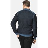 Jan Vanderstorm Vest blauw, Effen