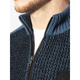 Jan Vanderstorm Vest blauw, Effen