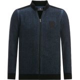 Jan Vanderstorm Vest blauw, Effen