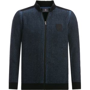 Jan Vanderstorm Gebreid vest 'Halsten'  blauw / navy