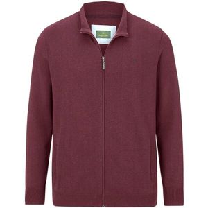 Charles Colby - Earl Thomas - Fijngebreid Vest - Rood - Plus Size