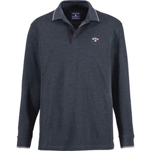 Poloshirt - Donkerblauw Melange - MILANVETZO - Lange Mouwen