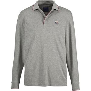 Poloshirt - Grijs Melange - MILANVETZO - Lange Mouwen