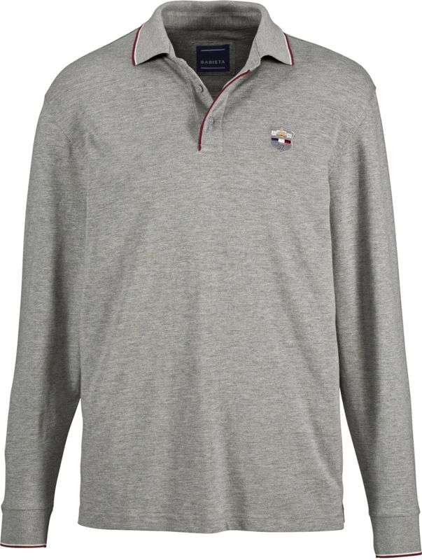 Poloshirt - Grijs Melange - MILANVETZO - Lange Mouwen