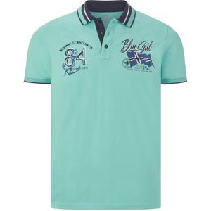 Jan Vanderstorm Polo shirt Korte mouw turquoise