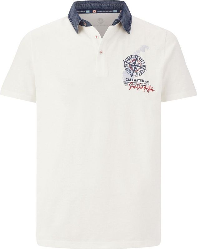 Jan Vanderstorm - TORGUND - Poloshirt - Wolwit - Herenmode in Grote Maten