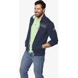 Jan Vanderstorm Sweatjacket donkerblauw, Bedrukt