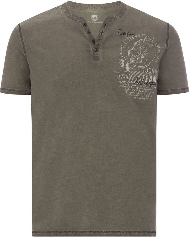Jan Vanderstorm - GODBERT - T-shirt - Kaki - Herenmode in Grote Maten