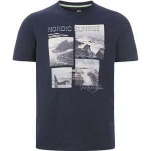 Jan Vanderstorm herren T-Shirt - 60/62 - donkerblauw