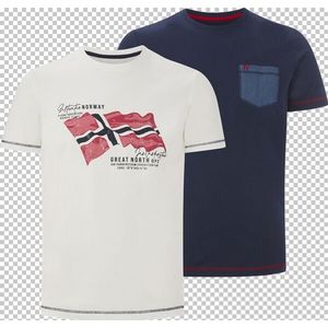 Jan Vanderstorm - BALDEN - T-shirt - Wit - Set van 2