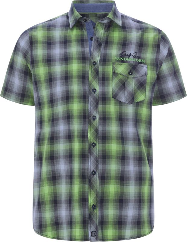Jan Vanderstorm - HILSING - Overhemd - Groen - Korte Mouwen
