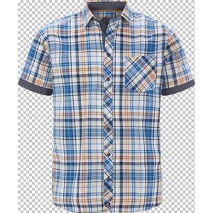 Jan Vanderstorm - WIKTHOR - Overhemd - Blauw - Korte Mouwen