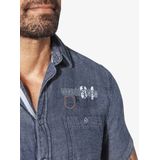 Jan Vanderstorm - BRYNGUR - Overhemd - Blauw - Korte Mouwen