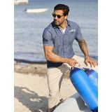 Jan Vanderstorm - BRYNGUR - Overhemd - Blauw - Korte Mouwen